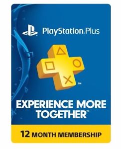 sony playstation ps plus 12 month 1 year membership subscription