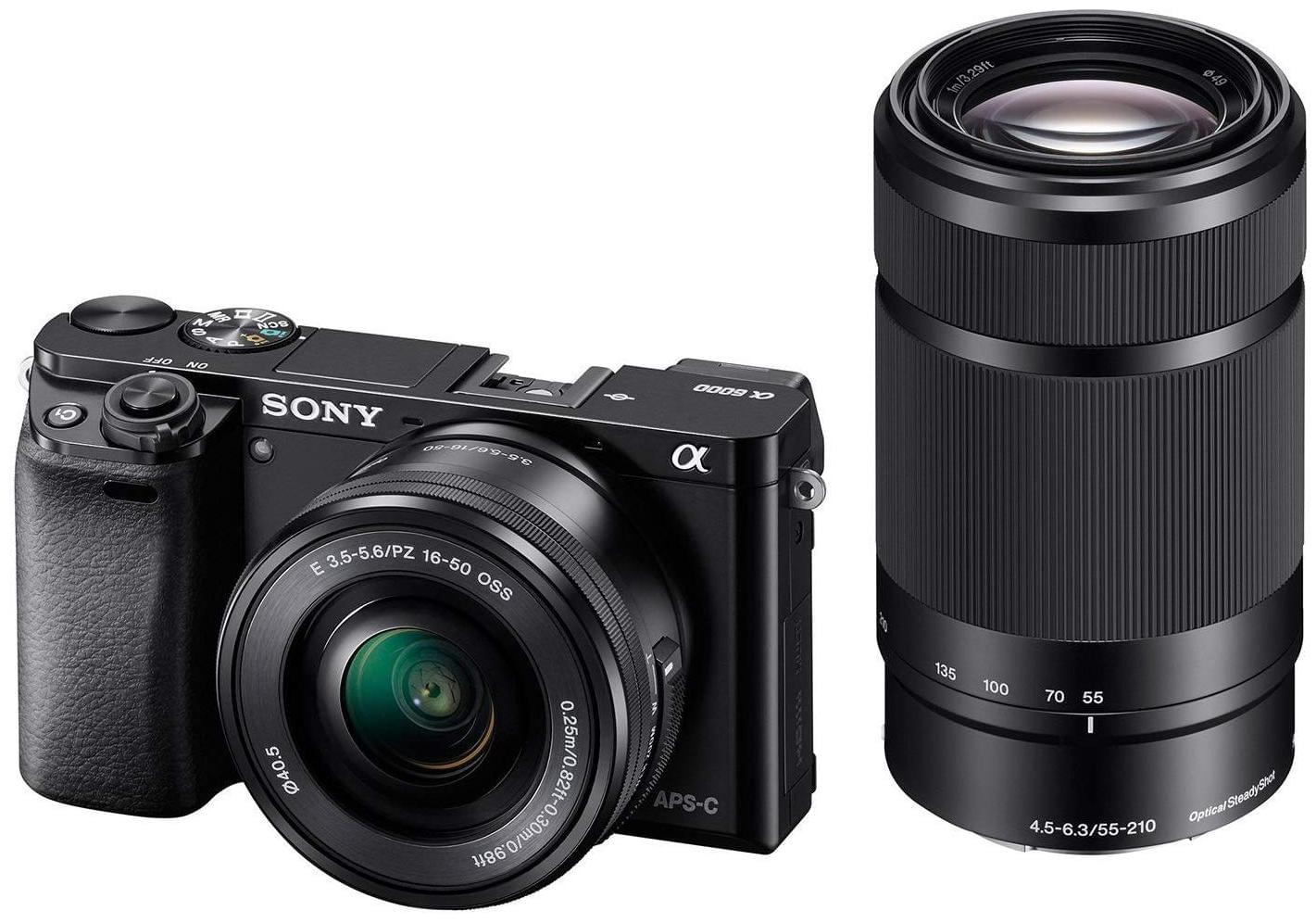 Sony ILCE-6000Y/B Kit (SEL16-50mm + 55-210mm) 24.3 MP DSLR Camera