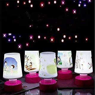 Cartoon Printed LED Push Night Lamps Per...