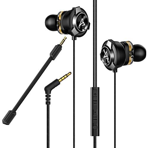 AirSound A200 Pro Dual Driver Gaming Earphone with Dual Mic & 3D Stereo Sound for iPhone & Android, MacBook, Tablets, PC, Laptop
