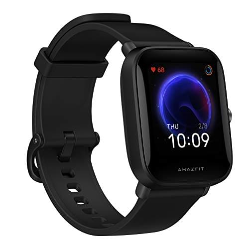 Amazfit Bip U Smart Watch, SpO2 & Stress Monitor, 3.63 cm(1.43″) HD Color Display, 60+ Sports Modes, Breathing Training, 50+ Watch Faces (Black)