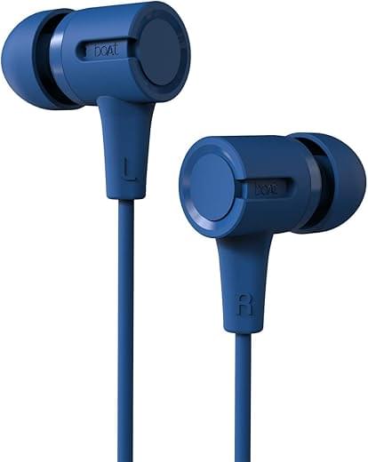 boAt Bassheads 102 in Ear Wired Earphones with Mic(Jazzy Blue)